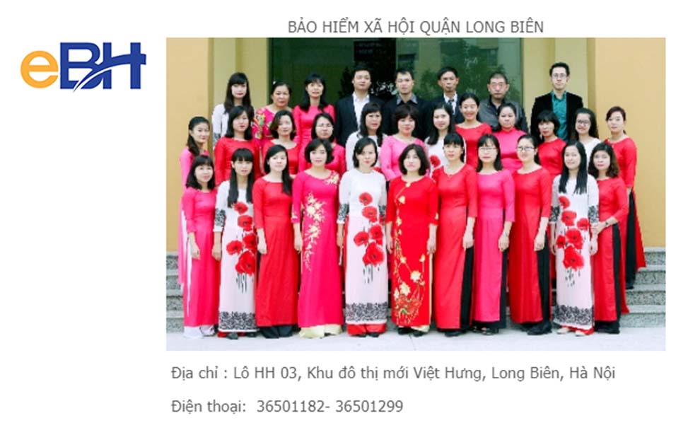 Bảo hiểm xã hội quận Long Biên chi trả các chế độ BHXH, BHYT, BHTN cho người lao động.